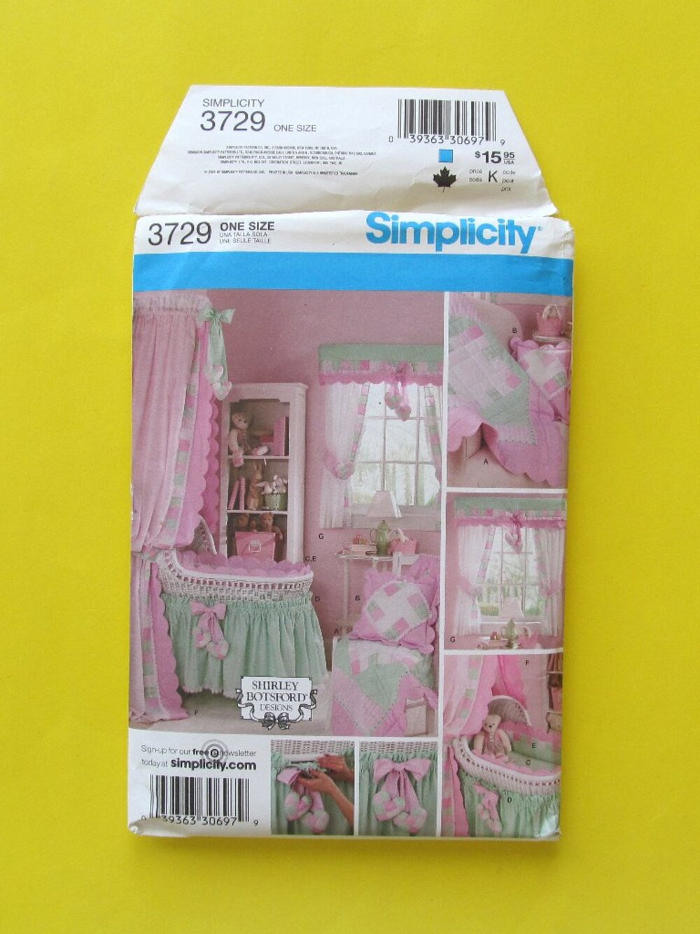 2/ $20 Vintage Simplicity pattern Nursery Accessories UNCUT